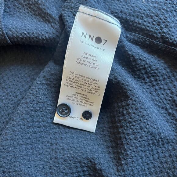 NN07 No Nationality Julie 1040 Button Down Navy Blue Mens Sz M - Picture 7 of 7